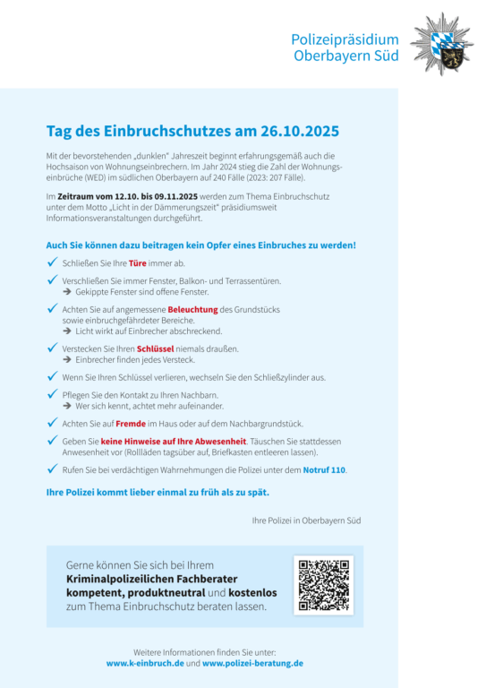 2025 Tag des Einbruchschutz Textbaustein Gemeinden 1